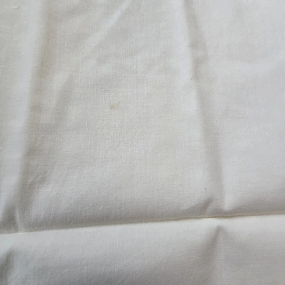 Vintage Embroidered Pillowcase Cream Boho Cottage Granny Shabby Cotton